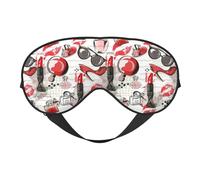 Rouge à lèvres cosmétique parfum art imprimé masque polyvalent couverture complète aide au sommeil léger respirant voyage camping