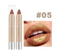 Rouge À Lèvres Diamant Rose,Texture Brillante Métallique,Paillettes Nacrées,Velours,Stylo,Brillant Cristal,Teinte,Maquillage,Cadeau,1 Pièces.05.