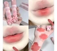 Rouge À Lèvres En Velours Mat,Petit Ours Mignon,Brume De Glaçage,Crème Blanchissante Longue Durée,Coloration,Maquillage Pour Les Lèvres.Gx1079-01.2.5g