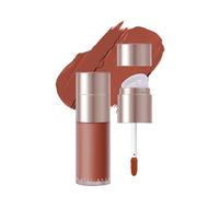 Rouge à Lèvres et Blush 2 en 1, Rouge à Lèvres Marron Orange Mat, Blush Liquide Visage Imperméable Longue Durée, Texture Crème sans Transfert, Haute Couleur, Maquillage Double Pinceau pour Femmes-02