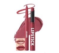Rouge à Lèvres et Crayon à Lèvres Mat Set, 2pcs Lipstick & Lip Liner Wine, Longue Durée, Imperméable, Hautement Pigmenté, Non Adhésif, Velours Texture Crème, Coffret Maquillage Femme for Christmas-11