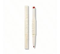 Rouge à LèVres Et Crayon Teinté Transparent Glam 101 Duo-Cinna-Swirl 2 En 1 Combo Brillant à LèVres Hydratant à Double ExtréMité, Facile à Utiliser, Crayon à LèVres à Haute Teneur En Pigments, Maquill
