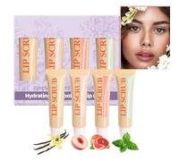 Rouge à lèvres exfoliant pour les lèvres - Rouge à lèvres hydratant exfoliant pour les lèvres, 4 produits hydratants pour le soin des lèvres, lot de gommages à lèvres, lèvres hydratantes et douces