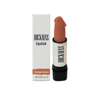 Rouge à lèvres fantaisie et humoristique, cadeau original et amusant pour femmes et jeunes filles, forme coquine idéale pour la Saint-Valentin, un anniversaire, un échange de cadeaux ou (Orange brown)