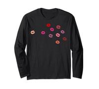 Rouge à lèvres Flirty Kisses Print Lips Kiss Love For Boyfriend Manche Longue