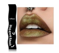 Rouge à Lèvres Gothique Graubraun à Reflets Grüngold, Encre à Lèvres Liquide Mate Nacrée, Texture Soyeuse Longue Tenue Hydratante pour Quotidien, Halloween, Sorcière, Vampire et Cosplay #12