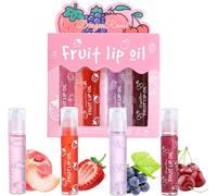Rouge À Lèvres Hydratant À Saveur De Fruity Roll On Lip Gloss,Huile À Lèvres Transparente Incolore,Rouge À Lèvres Fluide À Billes Transparent Incolore Lipstick Rouge À Lèvres Liquide(4pcs)