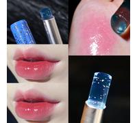 Rouge À Lèvres Hydratant Longue Durée, 1 Pièce, Feuille D'or, Changement De Température, Rose Transparent, Vente En Gros, Soins Pour Les Lèvres, Tslm1