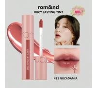 Rouge à lèvres liquide Juicy Lasting Tint 23 NUCADAMIA, Romand, brillant à lèvres, couleur vive, finition juteuse et brillante, brillant à lèvres coréen, MLBB, léger, doux et ultra hydratant, teinte n