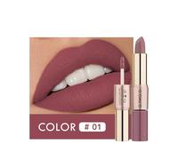 Rouge À Lèvres Liquide Mat 2 En 1, Brillant À Lèvres Mat, Hydratant, Résistant À L'eau, En Velours, 12 Couleurs