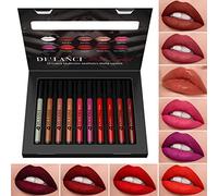 Rouge à Lèvres Liquide Mat, Afflano Matte Red Lipstick Nude Ensemble Velouté Longue Durée Antiadhésif Tasse + Lip Plumper Gloss, Ensemble De Rouge à Lèvres Liquide Imperméable Et Durable 10 Couleurs