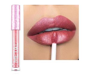 Rouge à lèvres liquide métallique Couleur des lèvres Coupe antiadhésive Maquillage de couleur de glaçure pour les lèvres mates, Maquillage de beauté perle