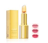 Rouge à lèvres longue tenue à couleur changeante, rouge à lèvres à pH équilibré avec des paillettes dorées pour un effet bonne mine naturel, ultra-hydratant et qui ne déteint pas