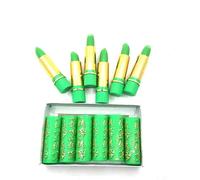 Rouge À Lèvres Magique Vert Foncé,Longue Durée,Imperméable,Teinte Papillon,Cosmétiques,Maquillage,6 Pièces/Boîte.Green 6pcs.