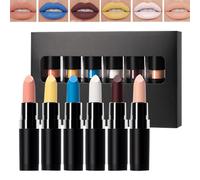Rouge à Lèvres Maquillage pour Halloween | Teinte Noire Intense Pigmentée Modulable | Set De Rouge À Lèvres Maquillage Longue Tenue Halloween Pour Voyage, Carnaval, Bal Masqué, Festival De Musique | S