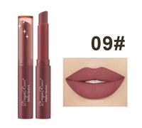 Rouge À Lèvres Mat 12 Couleurs,Rose Chair,Brillant À Lèvres Solide,Longue Durée,Baume Teinté Rouge Velve,Maquillage Imperméable 24 Heures.09.