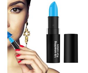 Rouge à lèvres mat imperméable à l'eau hydratant longue durée bleu ciel | rouges à lèvres hydratants au fini mat velours pour un maquillage sur le thème d'Halloween