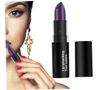 Rouge à lèvres mat imperméable en velours longue durée pour le maquillage sur le thème d'Halloween, violet raisin, tasse antiadhésive qui ne se décolore pas, brillant à lèvres hydratant portable