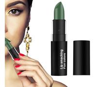 Rouge à lèvres mat, imperméable, longue durée, velours, tasse antiadhésive, ne se décolore pas, rouge à lèvres hydratant portable, brillant pour le maquillage sur le thème d'Halloween, vert olive