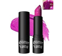 Rouge à Lèvres Mat Pailleté Métallique-Très Pigmenté et Chatoyante Rose Lip Gloss, Brillant Rouges à Lèvres Longue Tenue Résistant à L'eau Durée pour Femmes, Rouge a Levre Scintillant Cadeau Femmes-04