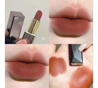 Rouge À Lèvres Mat Punk Marron Foncé,Brillant À Lèvres Imperméable,Longue Durée,Tasse Antiadhésive,Fumé,Mat,Maquillage Coréen,Cosmétique.02-4g.