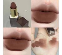 Rouge À Lèvres Mat Punk Marron Foncé,Brillant À Lèvres Imperméable,Longue Durée,Tasse Antiadhésive,Fumé,Mat,Maquillage Coréen,Cosmétique.01-4g.