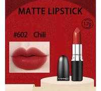 Rouge à lèvres mat rétro format voyage #602 Chili, teintes les plus populaires. Chili mat sans effet de sécheresse, longue tenue, 1,7g/0,6oz 1 pièce