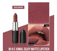 Rouge à lèvres mat soyeux MAC Ximal - Couleur durable, 3,6 g Texture lisse et nourrissante de luxe, formule hydratante et lissante, pigmentation frappante, idéal pour les passionnés de maquillage, par