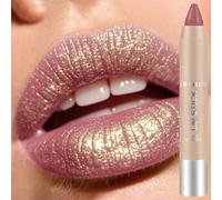 Rouge À Lèvres Métallique Marron Rouge Foncé,Stylo À Paillettes Scintillantes,Tasse Antiadhésive Dorée Brillante,Imperméable,Perle Diamant,Teinte Pour Les Lèvres,Maquillage.04.2.8g