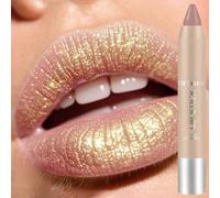 Rouge À Lèvres Métallique Marron Rouge Foncé,Stylo À Paillettes Scintillantes,Tasse Antiadhésive Dorée Brillante,Imperméable,Perle Diamant,Teinte Pour Les Lèvres,Maquillage.02.2.8g