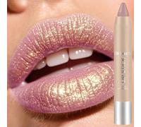 Rouge À Lèvres Métallique Marron Rouge Foncé,Stylo À Paillettes Scintillantes,Tasse Antiadhésive Dorée Brillante,Imperméable,Perle Diamant,Teinte Pour Les Lèvres,Maquillage.01.2.8g