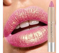 Rouge À Lèvres Métallique Marron Rouge Foncé,Stylo À Paillettes Scintillantes,Tasse Antiadhésive Dorée Brillante,Imperméable,Perle Diamant,Teinte Pour Les Lèvres,Maquillage.03.2.8g