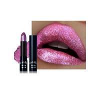 Rouge à lèvres métallisé pailleté, léger et non desséchant, gloss hautement pigmenté, longue tenue et waterproof, vegan et sans ingrédients d'origine animale