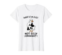 Rouge à lèvres Noir Emo Goose Not Silly Enough Funny T-Shirt Graphique avec Valeur