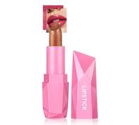 Rouge à Lèvres Pailleté Korallen Rosa, Métallique Brillant, Longue Durée, Waterproof, Anti-Adhésif, Couleur Intense, Texture Crémeuse et Hydratante, Lipstick Végétalien Maquillage Femme et Fille 04#