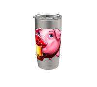 Rouge à lèvres pour filles sur un cochon Gobelet isotherme en acier inoxydable double paroi
