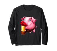 Rouge à lèvres pour Filles sur Un Cochon Manche Longue