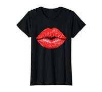 Rouge à lèvres Rouge à lèvres Bold Romantic Pop Art T-Shirt Graphique avec Valeur