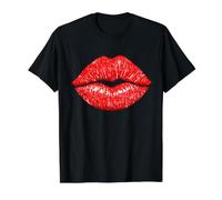 Rouge à lèvres Rouge à lèvres Bold Romantic Pop Art T-Shirt Graphique avec Valeur