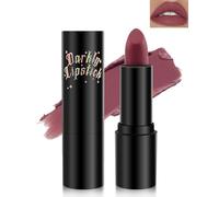 Rouge à Lèvres Rouge Foncé Mat,Lipstick Longue Tenue Doux Velours Fine Texture, Couleur Intense Lip Tint,lip Gloss Imperméable Anti-Kiss anti-salissures maquillage Pour femme de Noël Fête Mascarade-2