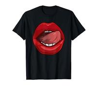 Rouge à Lèvres Rouge Kiss Sexy Hot Lips Bouche Lick T-Shirt