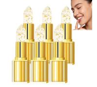 Rouge à lèvres sans transfert à changement de couleur, rouge à lèvres Truetone à pH ajustable, rouges à lèvres brillants hydratants à feuille d'or, rouges à lèvres à changement de couleur femme (6PCS)