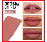 Maybelline New York - Rouge à Lèvres Mat Liquide - Longue Tenue - Superstay Matte Ink - Teinte : Seductress (65) - 5 ml