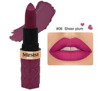 Rouge À Lèvres Velours Mat,Sans Transfert,Imperméable,Hautement Pigmenté,Longwear,Couleur Chair,Marron Pêche,Tons Cerise,Maquillage Lisse Pour Les Lèvres.06 Sheer Plum.Taille Réelle