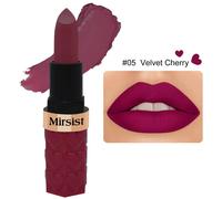 Rouge À Lèvres Velours Mat,Sans Transfert,Imperméable,Hautement Pigmenté,Longwear,Couleur Chair,Marron Pêche,Tons Cerise,Maquillage Lisse Pour Les Lèvres.05 Velvet Cherry.Taille Réelle