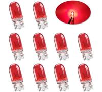 Rouge - Ampoule Halogène Standard Miniature T10 W5w 194168501 Feu D'angle Drl Feu Latéral Feu Stop Feu Arrière Ampoule-10pcs