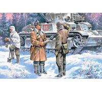 Rouge Army Infantry (1939-1942) (3 Figurines Officer, 2 Soldiers ) 1:3 5 Model