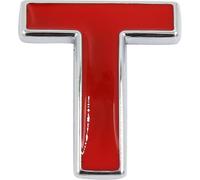 Rouge autocollant voiture 3D emblème Badge en lettre chrome Symbole T