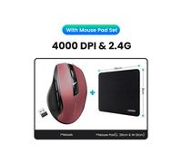 (Rouge avec tapis de souris) 【NOUVEAU】UGREEN Souris ergonomique sans fil 4000 DPI silencieuse 6 boutons