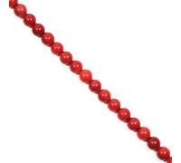 Rouge Bambou Corail Perles de cristal - 9-10 mm de diamètre